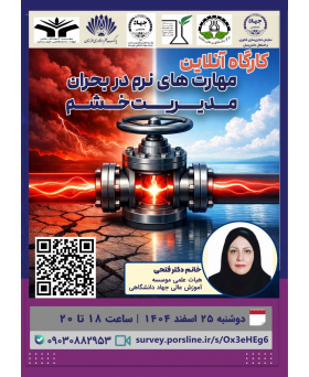 کارگاه آنلاین مهارت‌های نرم در بحران؛ مدیریت خشم