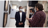 بازدید از نمایشگاه آثار سوختهنگاری مؤسسه ملی فرهنگی هنری سوختهنگاری ایران با عنوان «شوق وصل» در پارک ملی علوم و فناوریهای نرم و صنایع فرهنگی