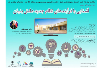 نشست آشنایی با فرایند‌های نظام جدید دانش‌بنیان برگزار می‌شود